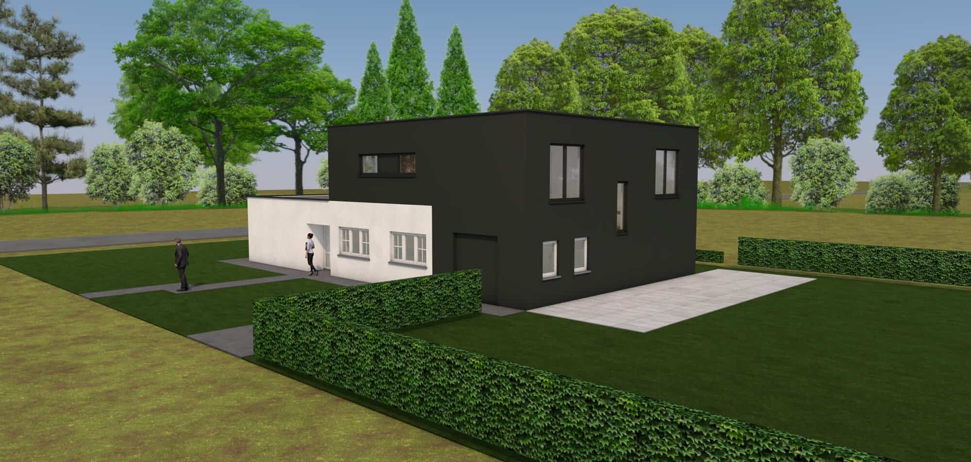 Detail afbeelding 2 van G & D    –  Verbouwing bungalow – Zutendaal | Ontwerp door architect Patrick Strackx