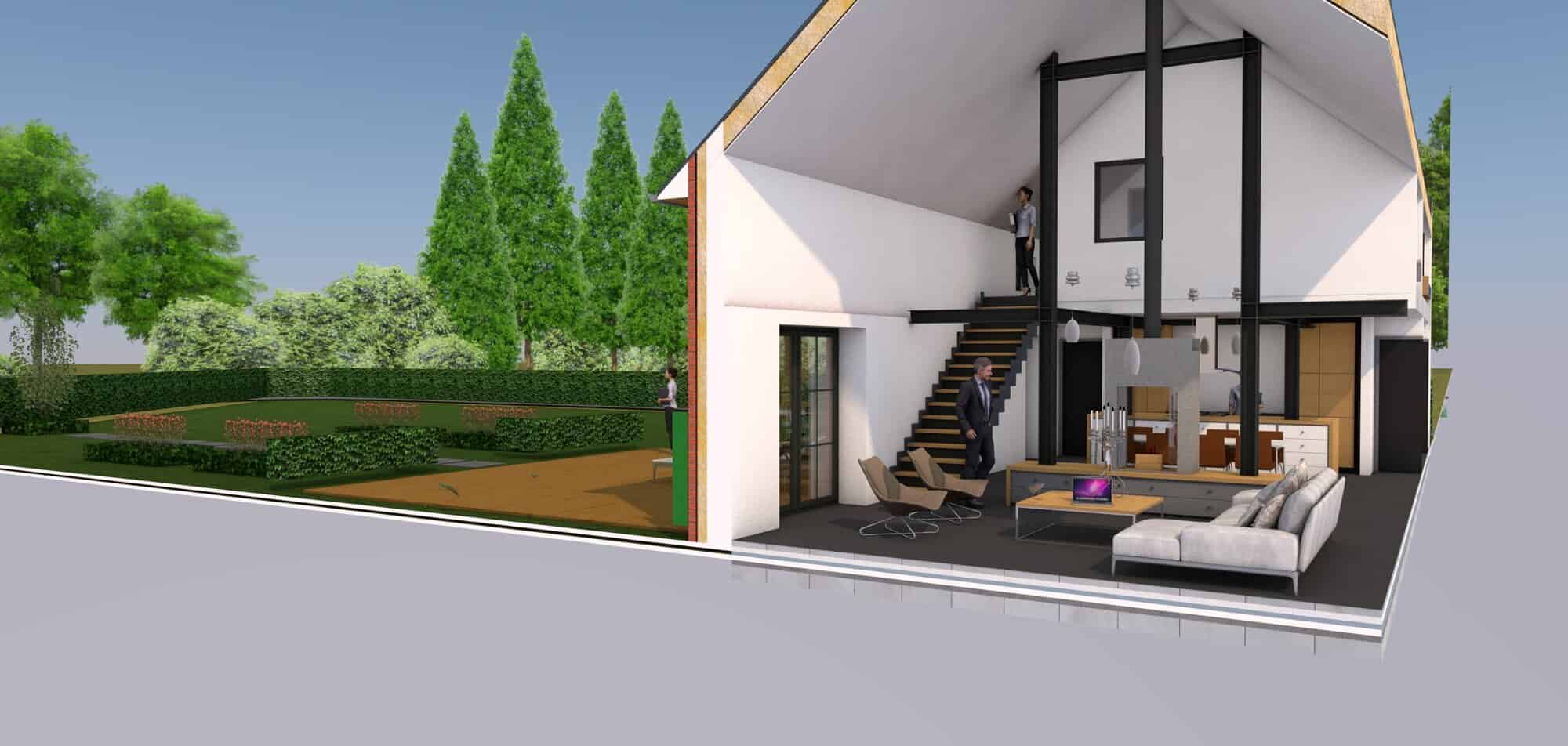 Detail afbeelding 6 van J & J   – Verbouwing zonevreemde Woning – Bilzen | Ontwerp door architect Patrick Strackx